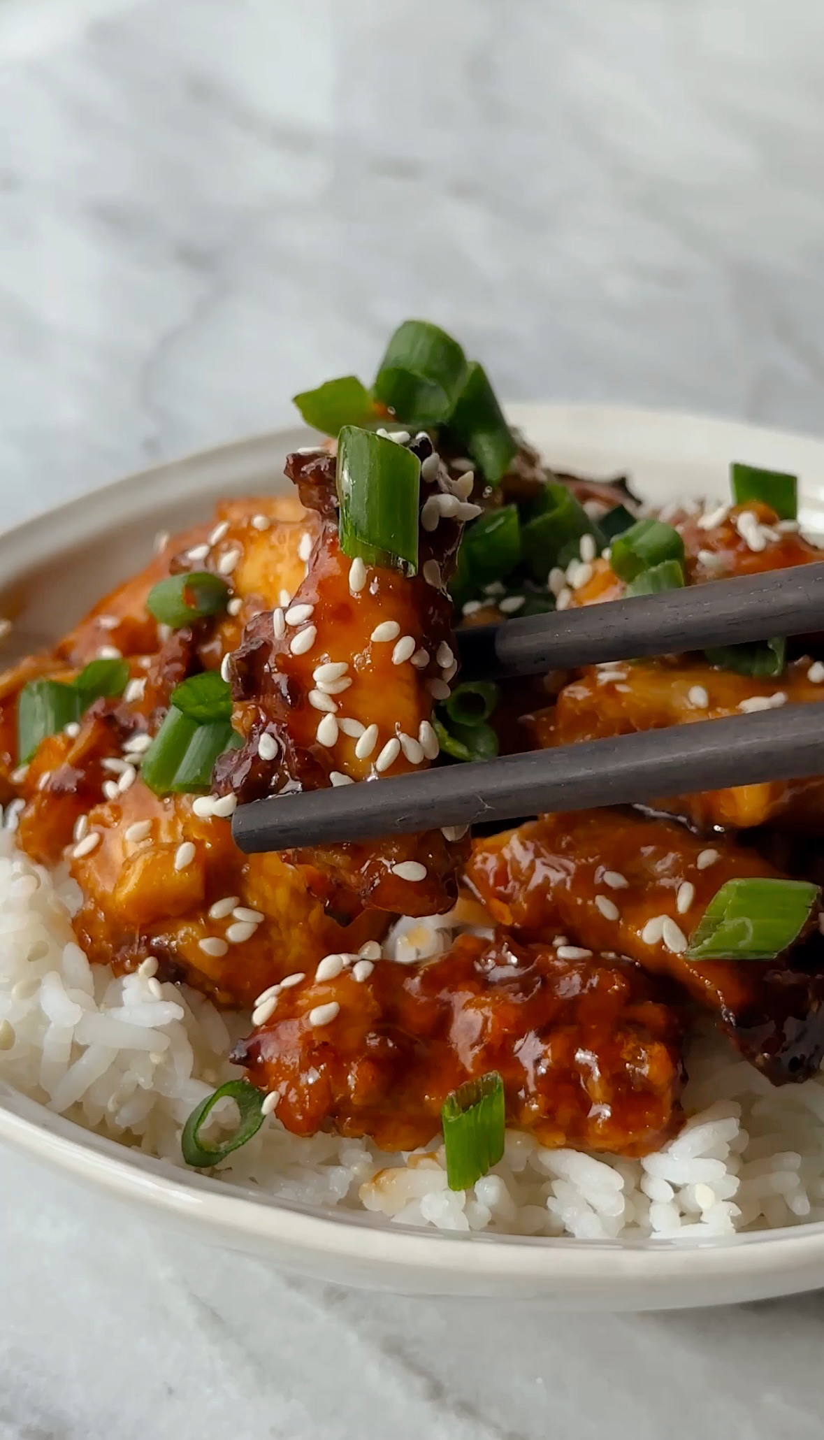 Healthier Air Fried Orange Chicken