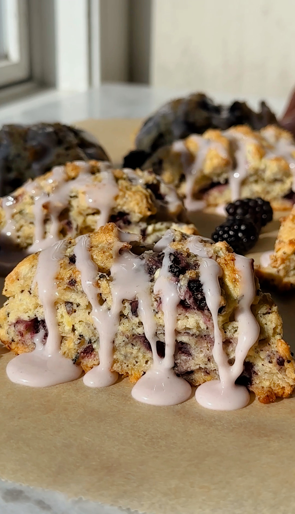 Lemon Blackberry Earl Grey Scones