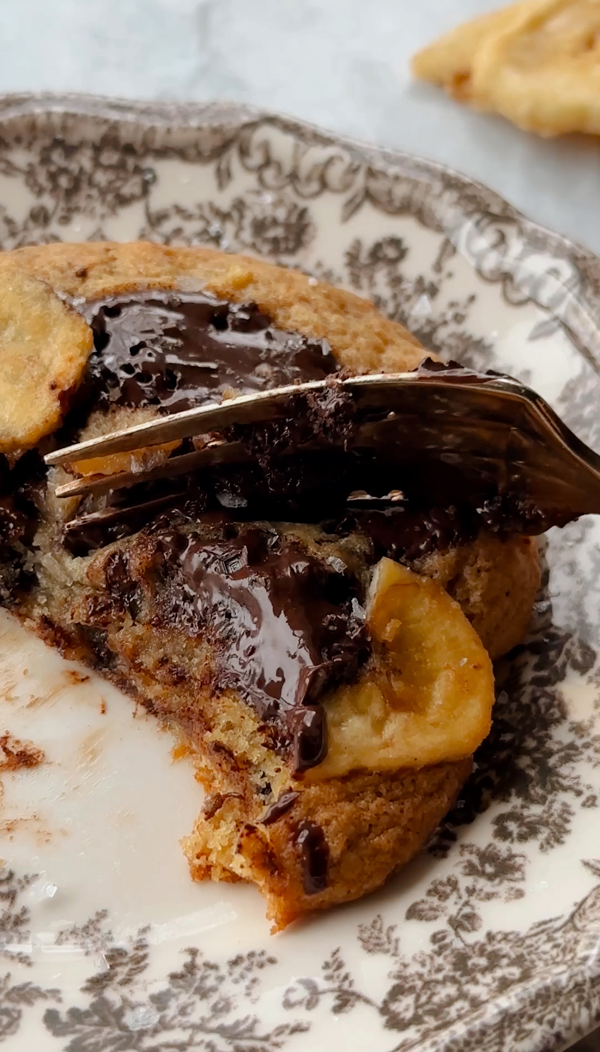 Single-Serving Dark Chocolate Chunk Banana Bread Cookies