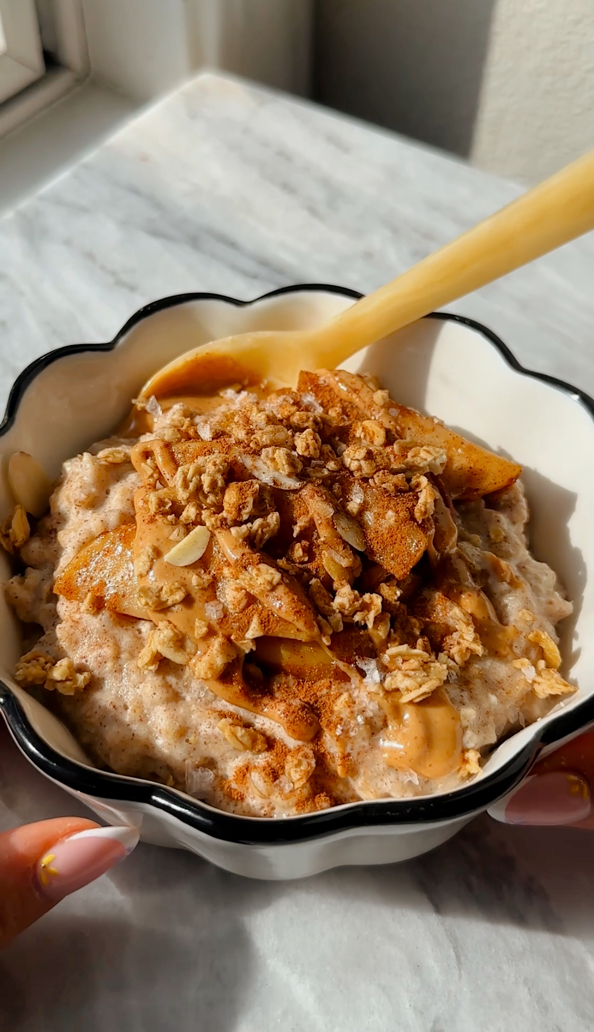 Peach Crisp Protein Oatmeal