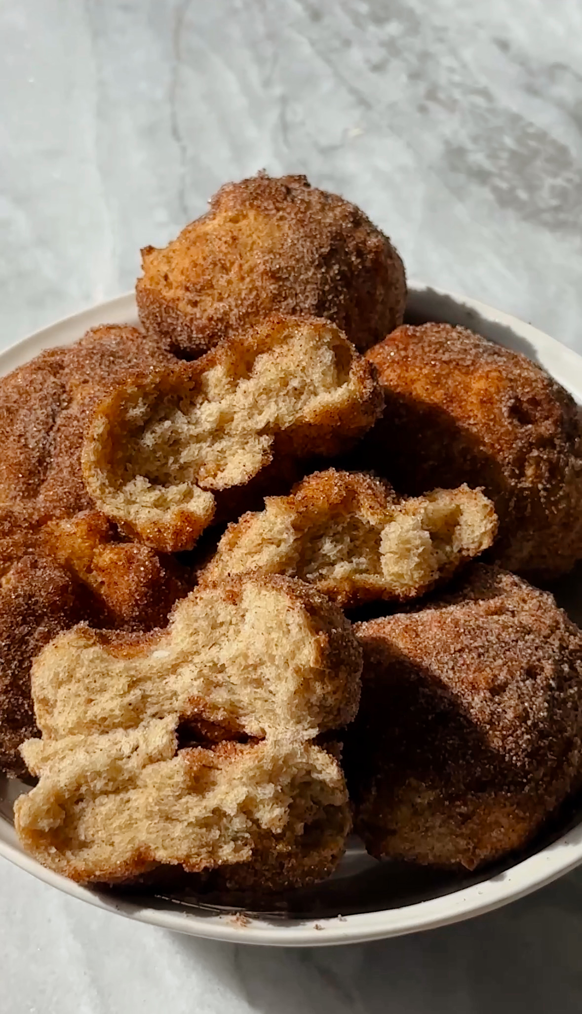 Snickerdoodle Cottage Cheese Donut Holes