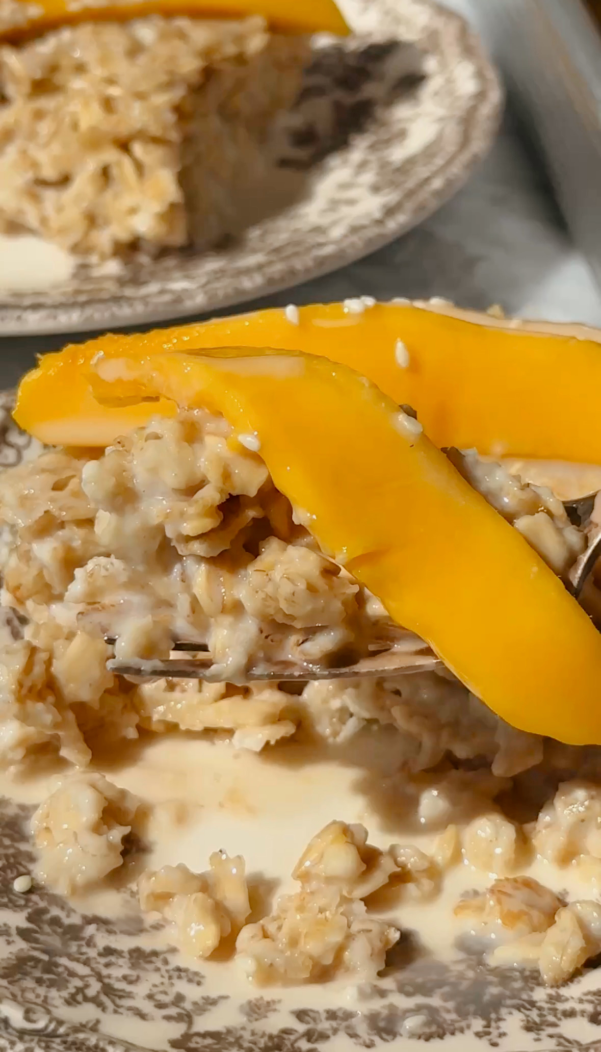 Mango Sticky Rice Baked Oatmeal