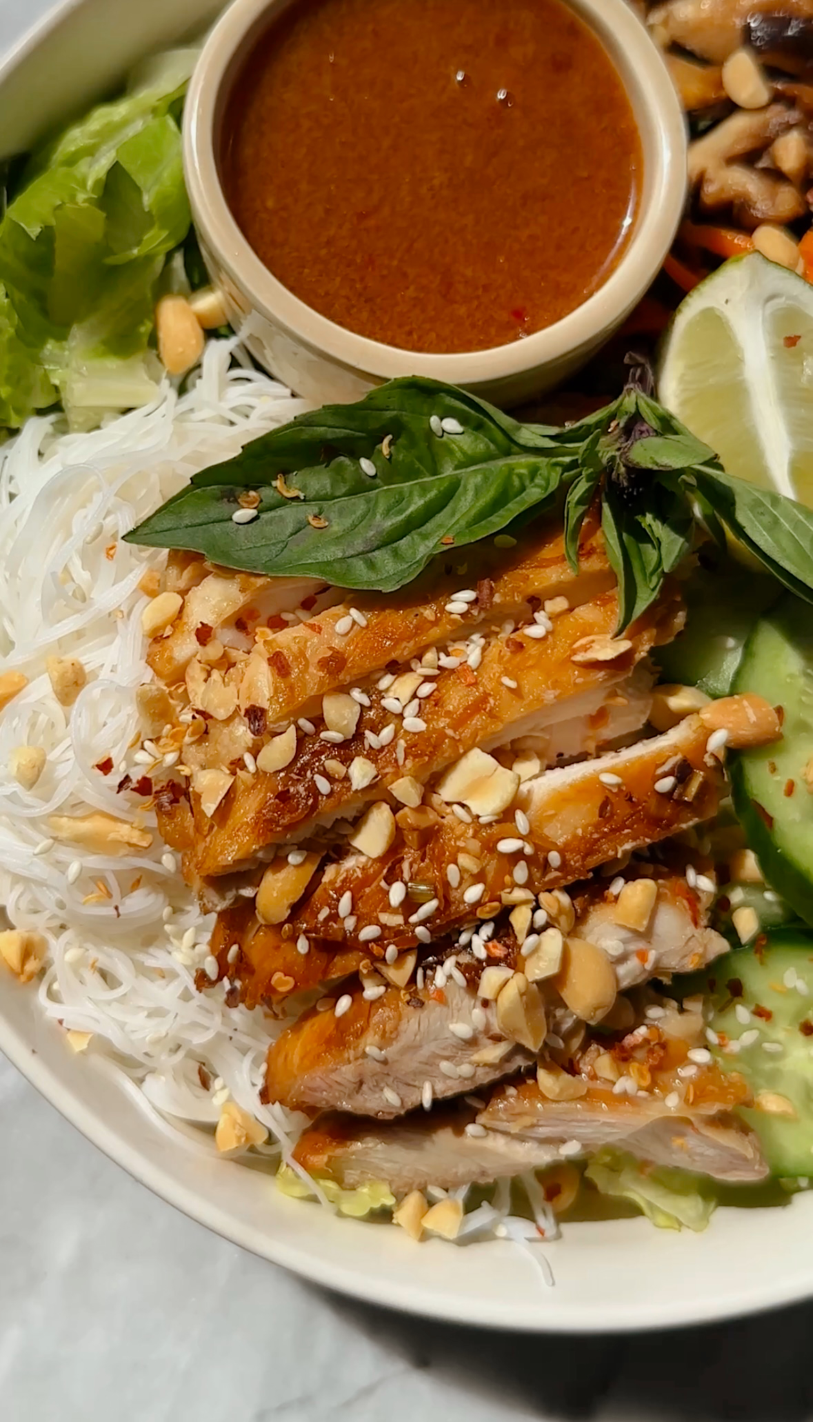 Lemongrass Chicken Vermicelli Bowl