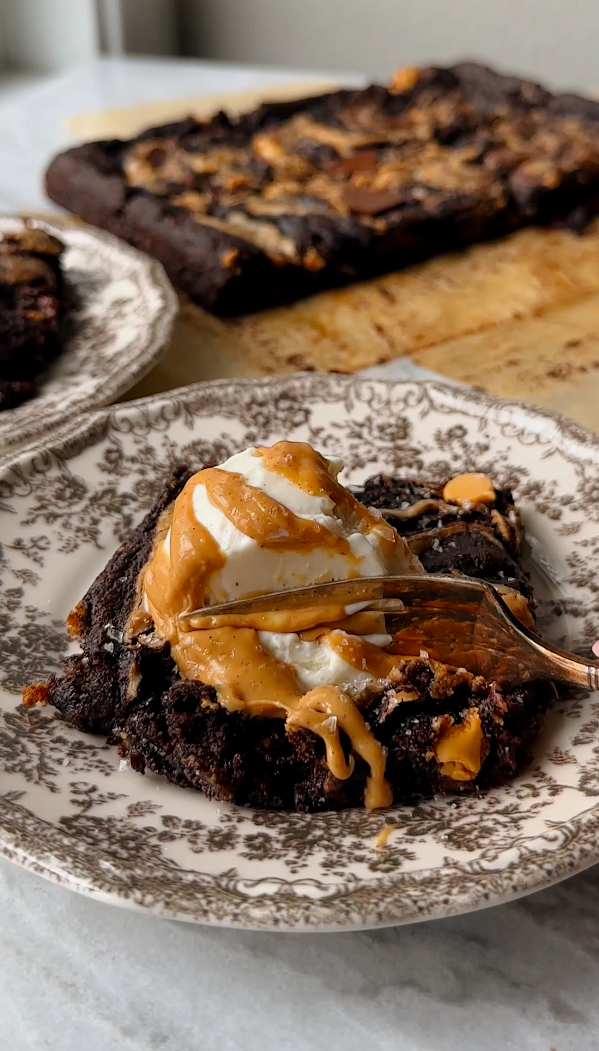 Peanut Butter Swirl Banana Bread Brownies