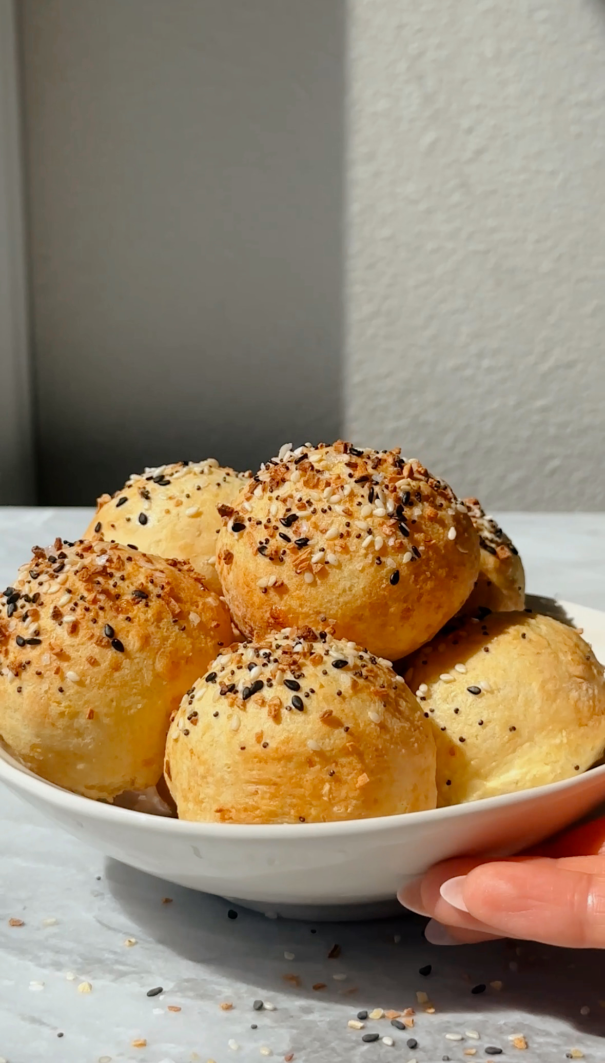 High Protein Cream Cheese Stuffed Bagel Bites