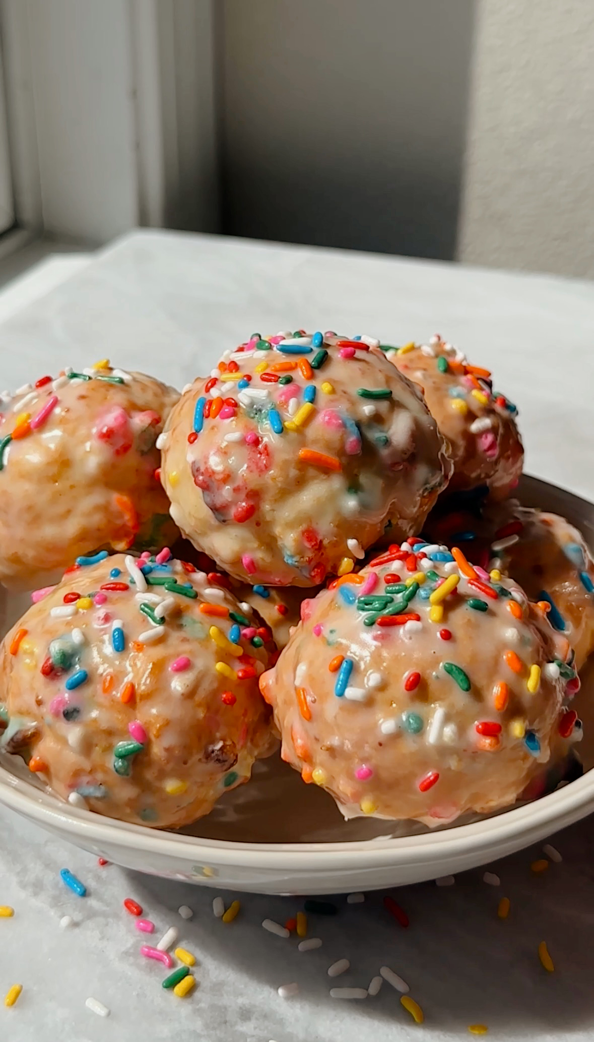 Funfetti Cottage Cheese Donut Holes
