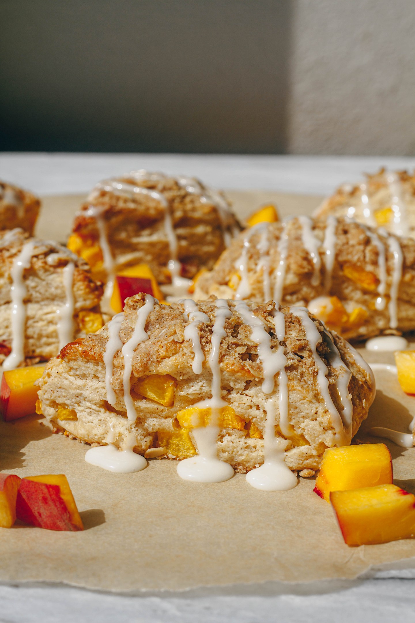 Peach Cobbler Scones