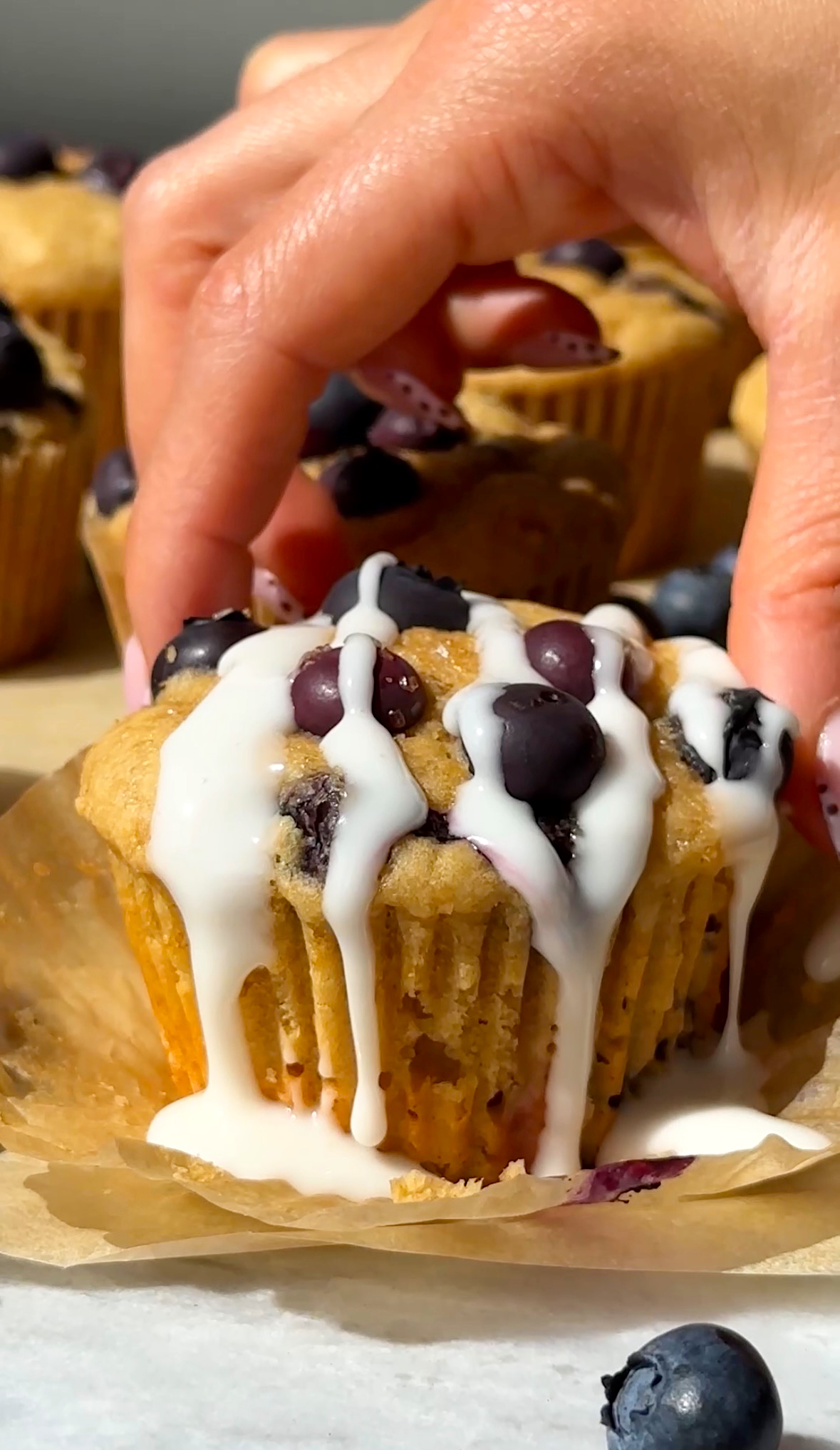 Healthier Lemon Blueberry Muffins