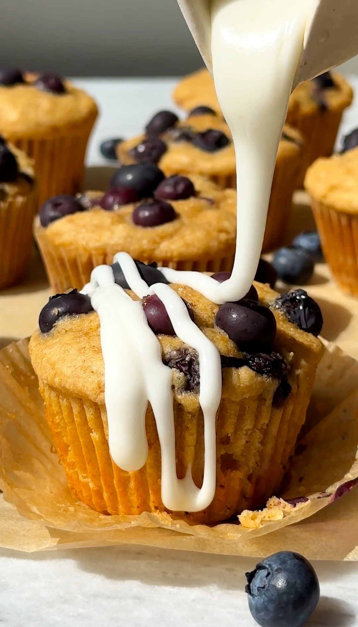 Healthier Lemon Blueberry Muffins