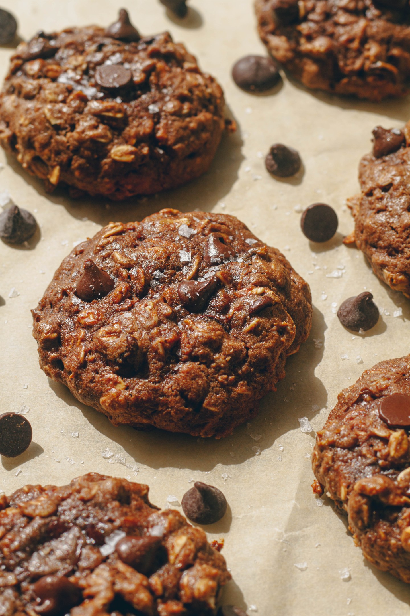 Healthier Double Chocolate Oatmeal Cookies